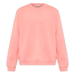 Trøjer|Sweatshirts^Acne Studios Fleece Face Logo Sweatshirt Pink