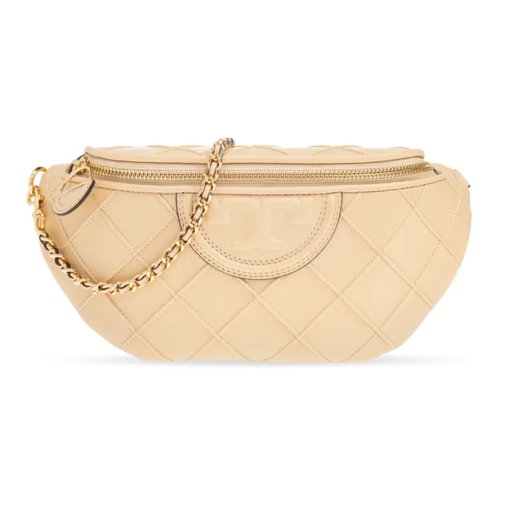 Bæltetasker<Tory Burch Fleming Soft Convertible Bæltetaske Beige