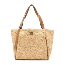 Indkøbstasker^Ermanno Scervino Floral Appliqué Tote Bag Beige