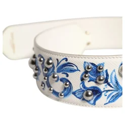 Tilbehør Til Tasker<Dolce & Gabbana Floral Læder Skulderrem med Nitter Multifarvet