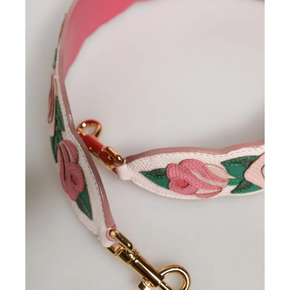 Tilbehør Til Tasker<Dolce & Gabbana Floral skulderrem i kalvelæder Multifarvet