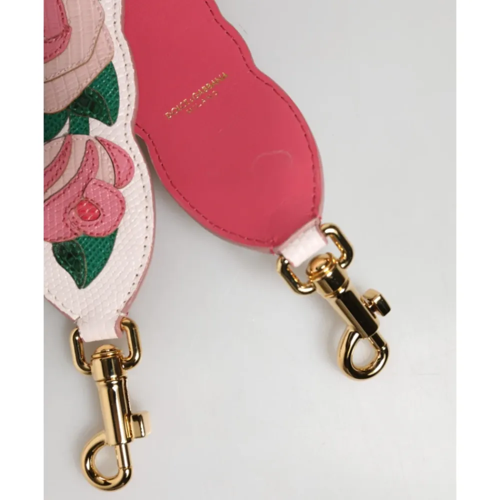 Tilbehør Til Tasker<Dolce & Gabbana Floral skulderrem i kalvelæder Multifarvet