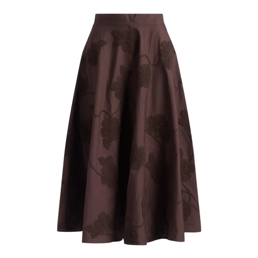 Nederdele<ROTATE Birger Christensen Flower Maxi Skirt Brun