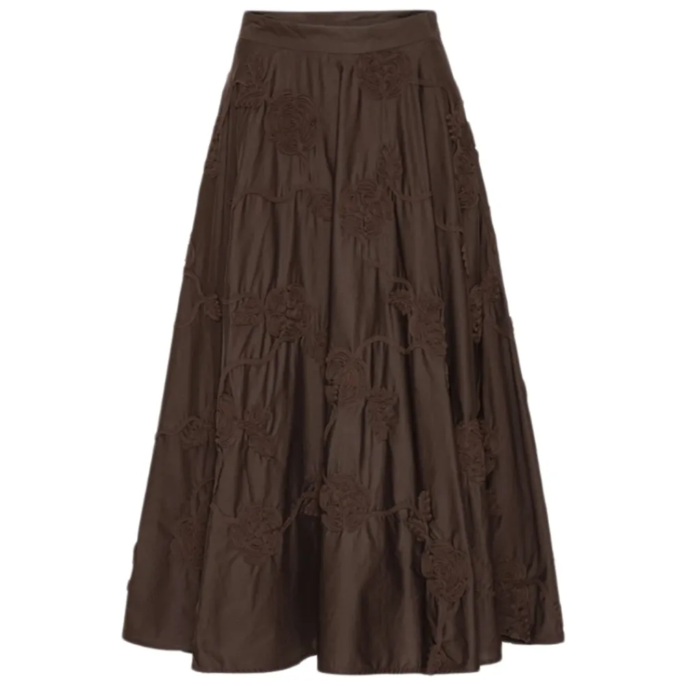 Nederdele<ROTATE Birger Christensen Flower Maxi Skirt Brun