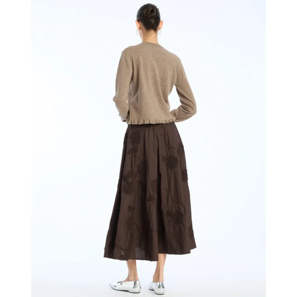 Nederdele<ROTATE Birger Christensen Flower Maxi Skirt Brun