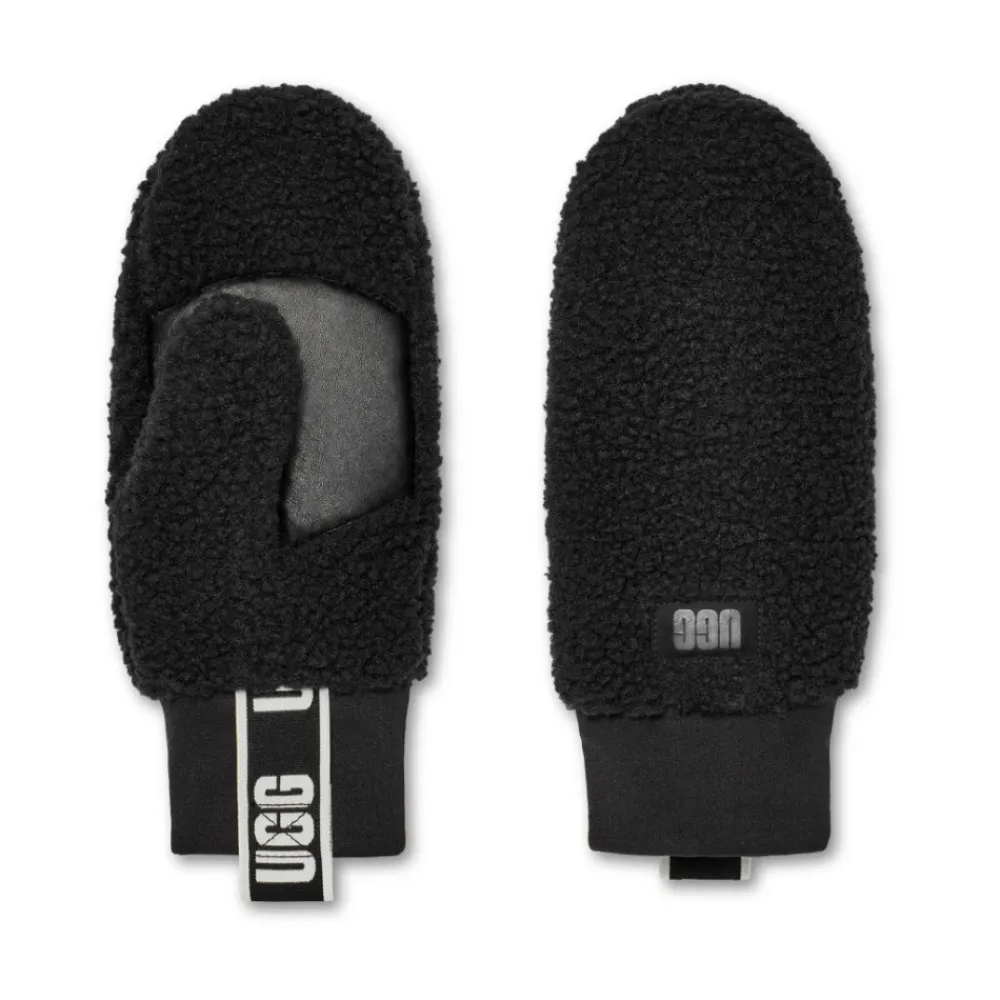 Handsker<UGG Fluff Mitten With Logo Tape Sort