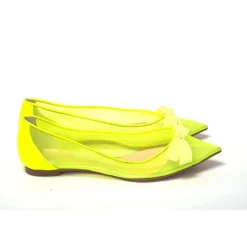 Ballerina Sko^Christian Louboutin Fluro flad sko med spids tå Gul