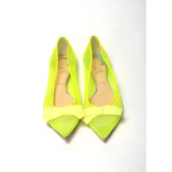 Ballerina Sko^Christian Louboutin Fluro flad sko med spids tå Gul