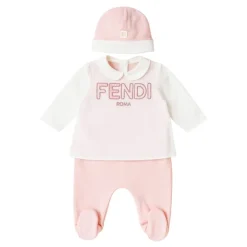 Bodystocking & Sæt^Fendi Footie Set Pink