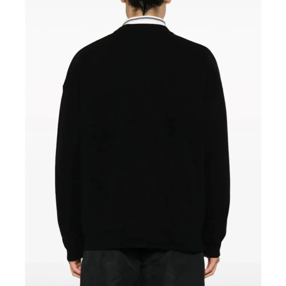 Sweatshirts^Maison Kitsuné Fox Head Intarsia Logo Sweater Sort