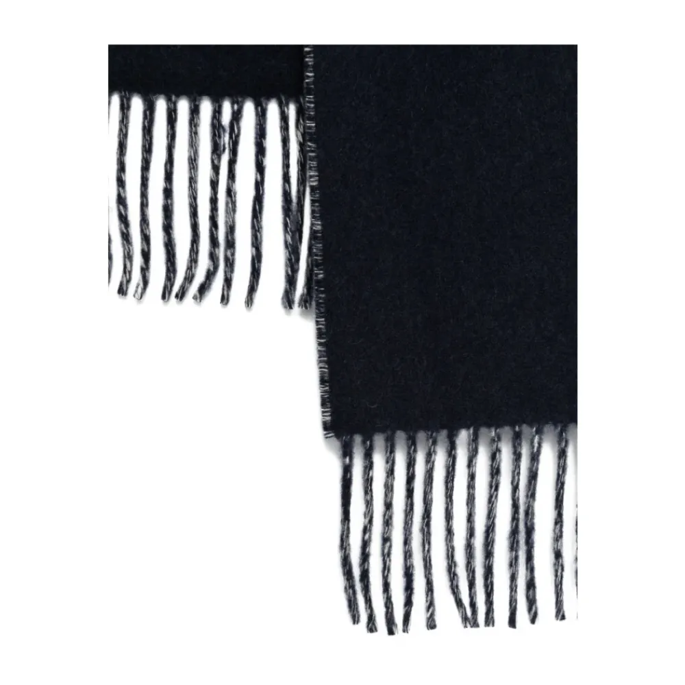 Tørklæder^Jacquemus Fringe Logo Scarf Blå