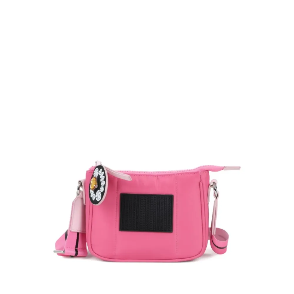 Tasker<Marc Jacobs Fuchsia Tasker med Logo Patch Charme Pink