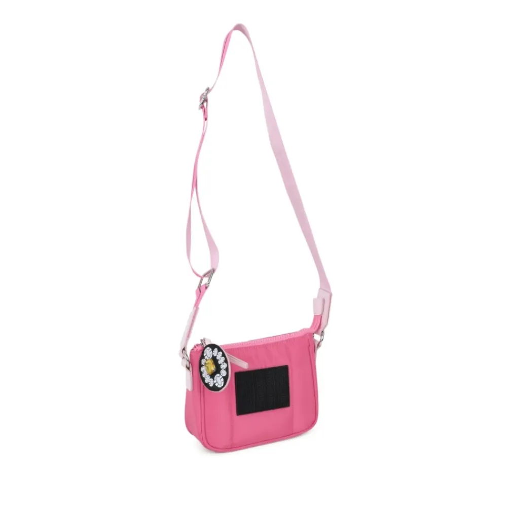 Tasker<Marc Jacobs Fuchsia Tasker med Logo Patch Charme Pink