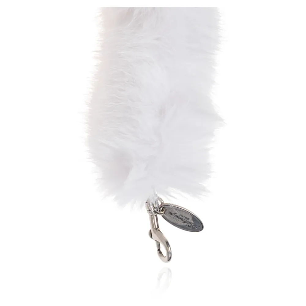 Tilbehør Til Tasker<Balenciaga Fur taskerem Hvid