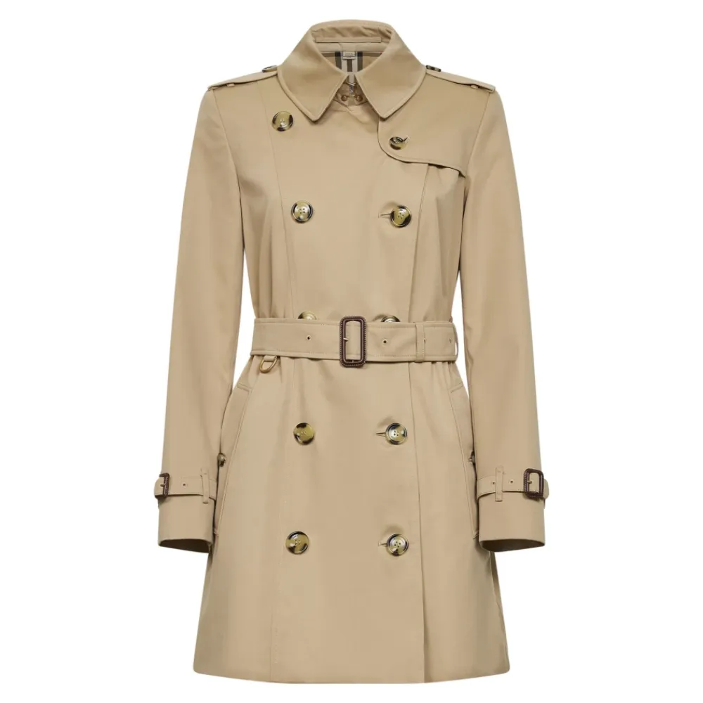 Frakker<Burberry Gabardine Trenchcoat Gul