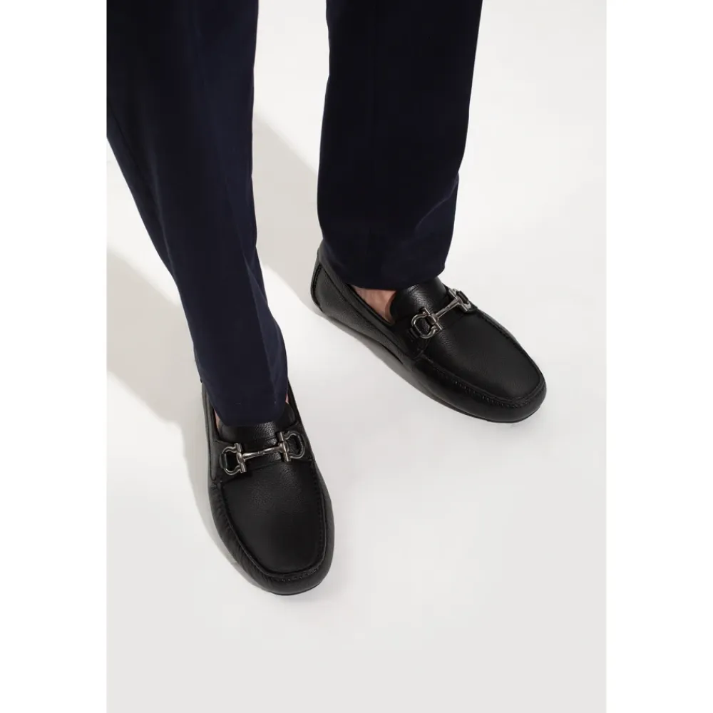 Loafers<Ferragamo Gancini Appliqué Moccasiner Sort