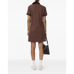 Kjoler<Lacoste Geometrisk mønstret polokjole Brun