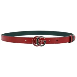 Bælter<Gucci GG Marmont Reversible Læderbælte Rød