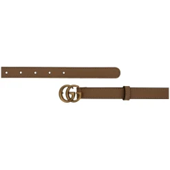 Bælter<Gucci GG Marmont Thin Belt Brun