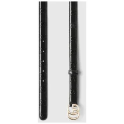 Bælter<Gucci GG Marmont Thin Belt Sort