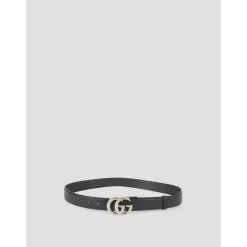 Bælter^Gucci GG Marmont Tyndt Bælte Sort