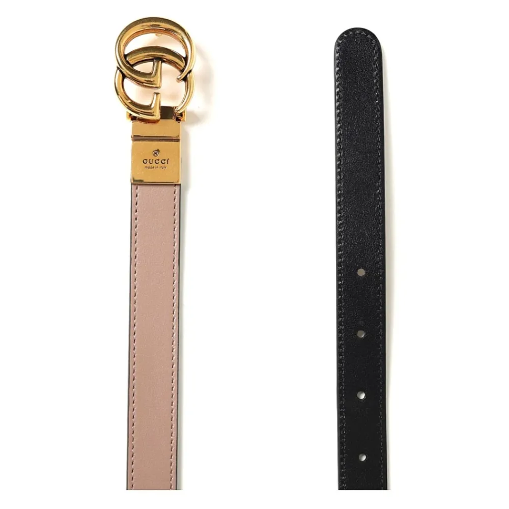 Bælter<Gucci GG Marmont Vendbar Tyndt Bælte Pink