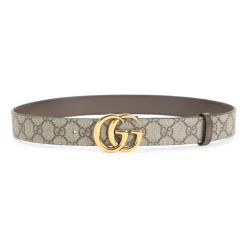 Bælter<Gucci GG Supreme Reversible Belt Beige