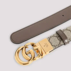Bælter<Gucci GG Supreme Reversible Belt Beige