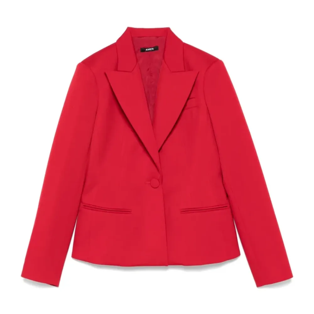Jakker<Amen Giacca Blazer Rød