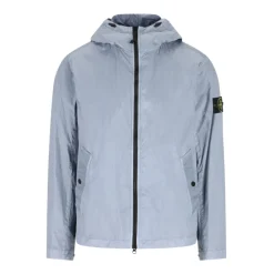 Skaljakker<Stone Island Giacca con cappuccio bussola Blå