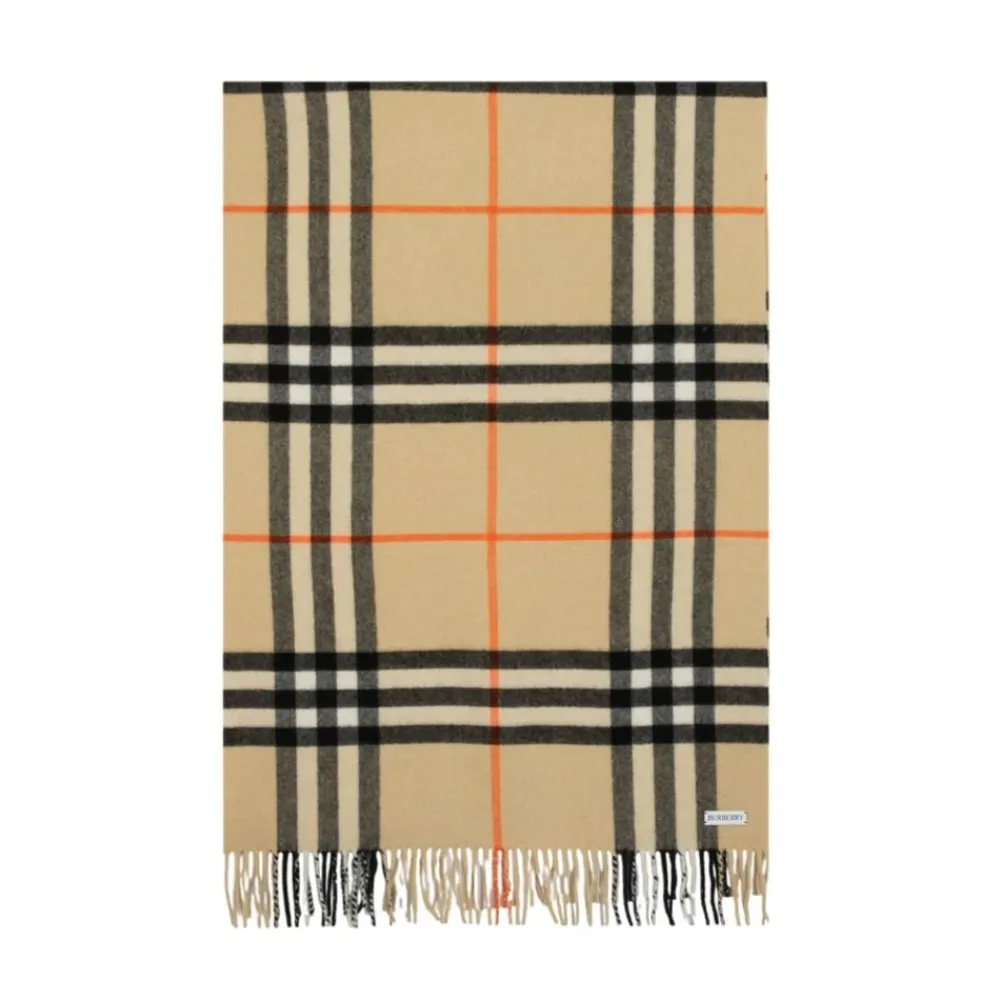 Halstørklæder Og Tørklæder|Tørklæder^Burberry Giant Check Scarf Multifarvet