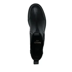 Chelsea Boots^Bally Ginny Flade Læderstøvler med Bred Læg Sort