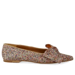 Ballerinasko<Angulus Glitter Ballerina med Sløjfe Brun