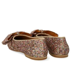 Ballerinasko<Angulus Glitter Ballerina med Sløjfe Brun