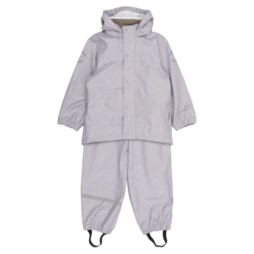 Overtøj<Mikk-Line Glitter Rain Set - Lavender Aura Grå