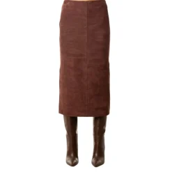 Nederdele<Weekend Max Mara Gonna in pelle Brun