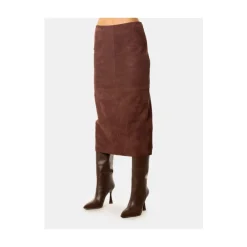 Nederdele<Weekend Max Mara Gonna in pelle Brun