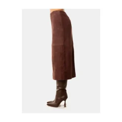 Nederdele<Weekend Max Mara Gonna in pelle Brun