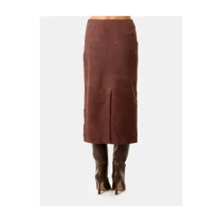 Nederdele<Weekend Max Mara Gonna in pelle Brun