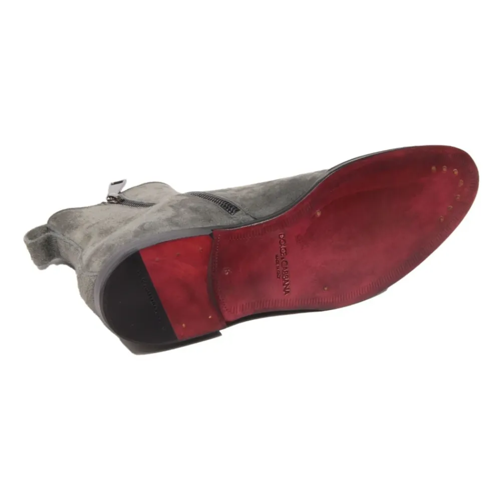 Chelsea Boots^Dolce & Gabbana Beatles Velvet Suede Støvler Grå