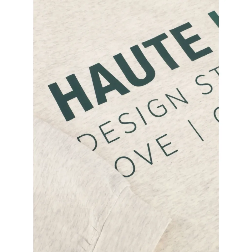 Sweatshirts|Striktrøjer & Sweatere<Haute L'Amitié Bomuld Logo Sweatshirt til Kvinder Grå