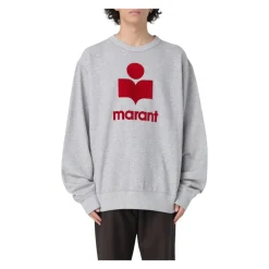 Sweatshirts^Isabel Marant Bomuldssweatshirt Broderet Logo Grå