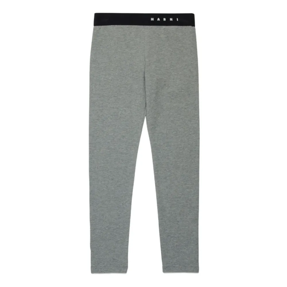 Underdele^Marni børne leggings med logo Grå