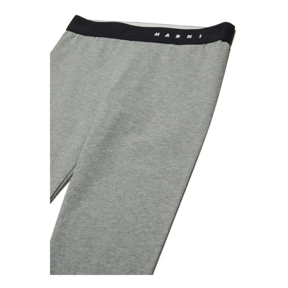 Underdele^Marni børne leggings med logo Grå