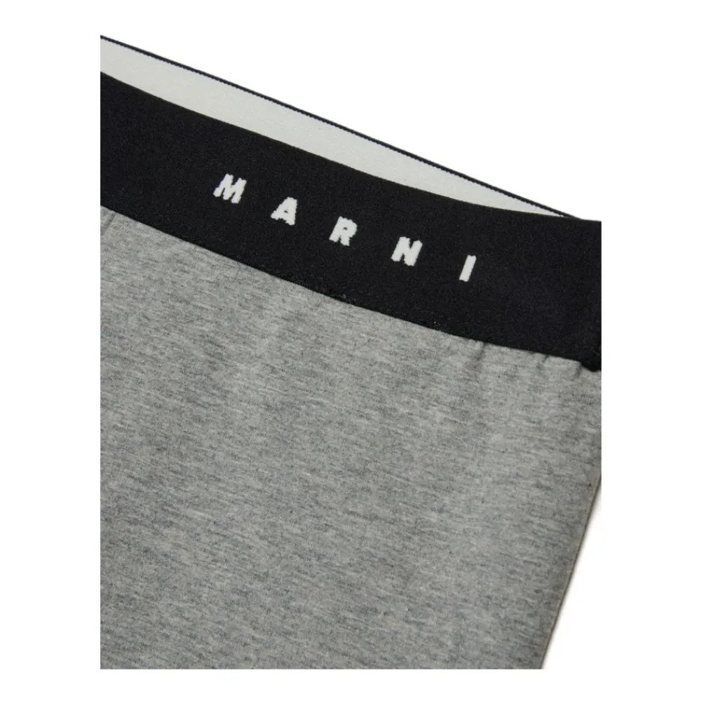 Underdele^Marni børne leggings med logo Grå