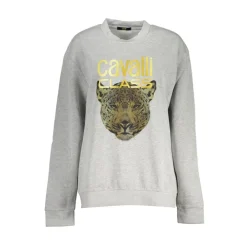 Sweatshirts^Cavalli Class Fleece Sweatshirt med Rund Hals Grå