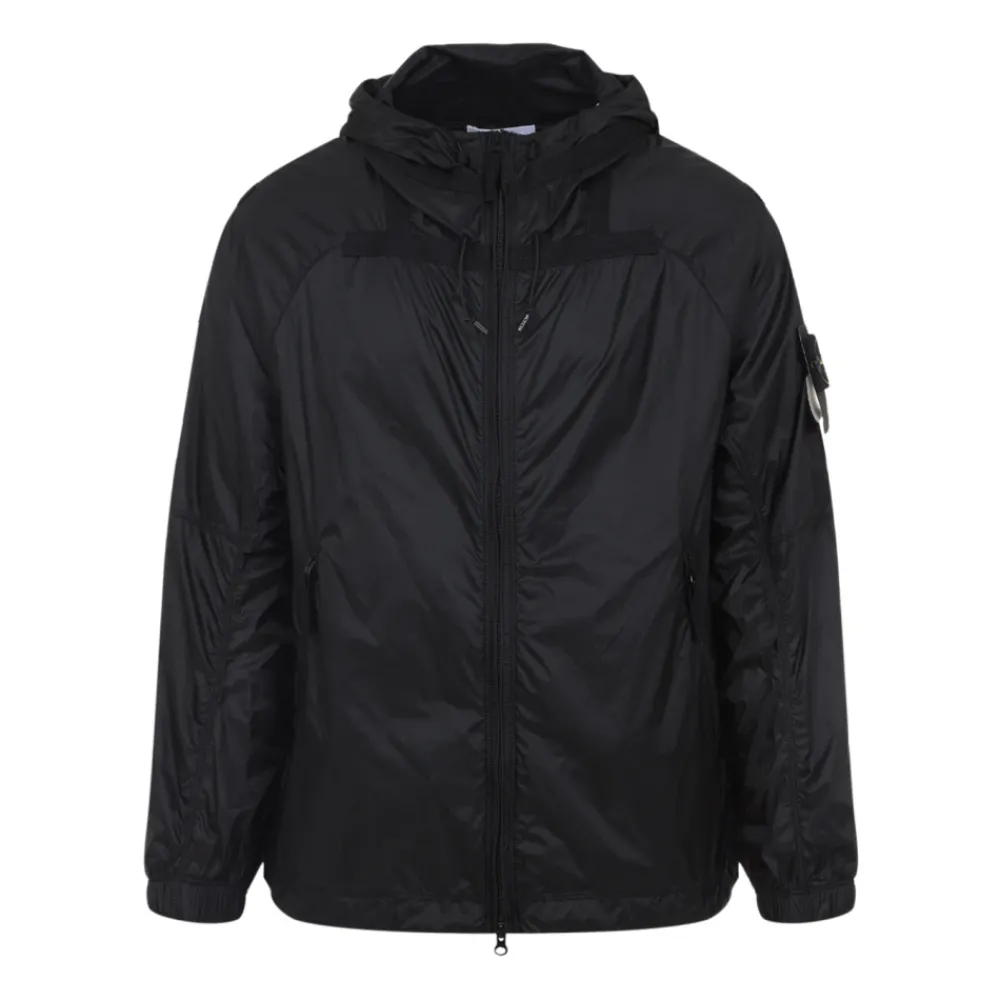 Jakker^Stone Island Grå Jakke til Mænd AW25 Sort