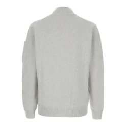 Strik<C.P. Company Lammeuld Cardigan Sweater Grå