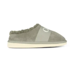 Hjemmesko^Chloé Ruskindsmules med Falsk Shearling Grå