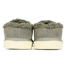 Hjemmesko^Chloé Ruskindsmules med Falsk Shearling Grå